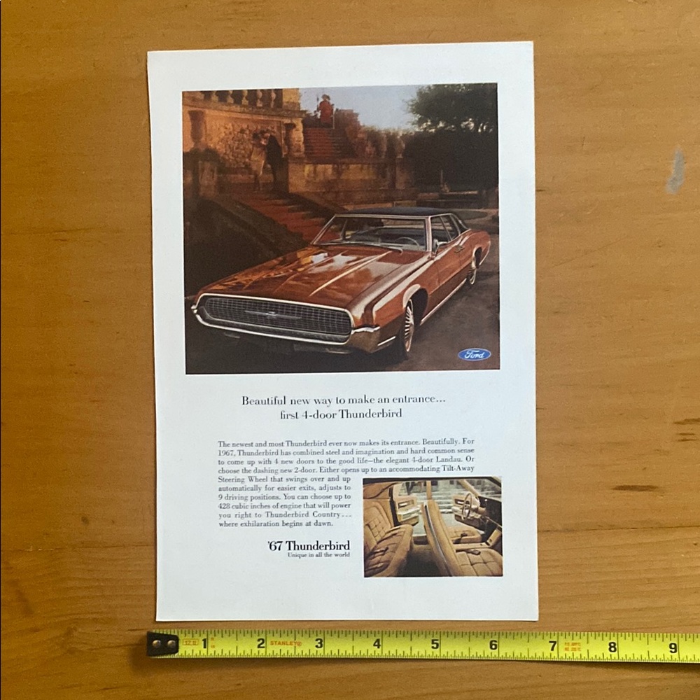 Vintage Ford Thunderbird Advertisement